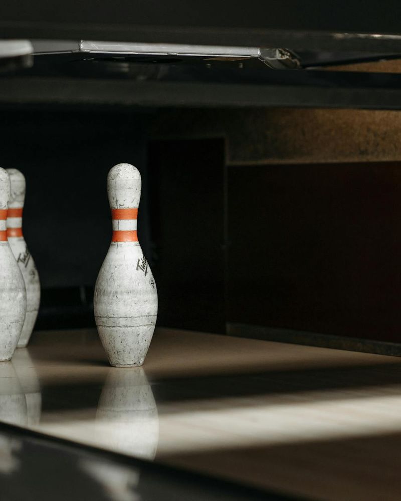 Close up of sports equipment on a dark floor